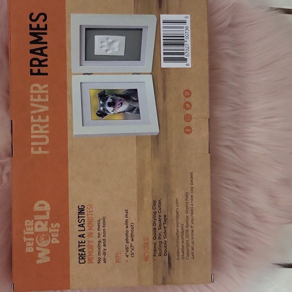 SALE!! Brand New BETTER WORLD PETS Paw Print Kit & Frame - Picture 2 of 4